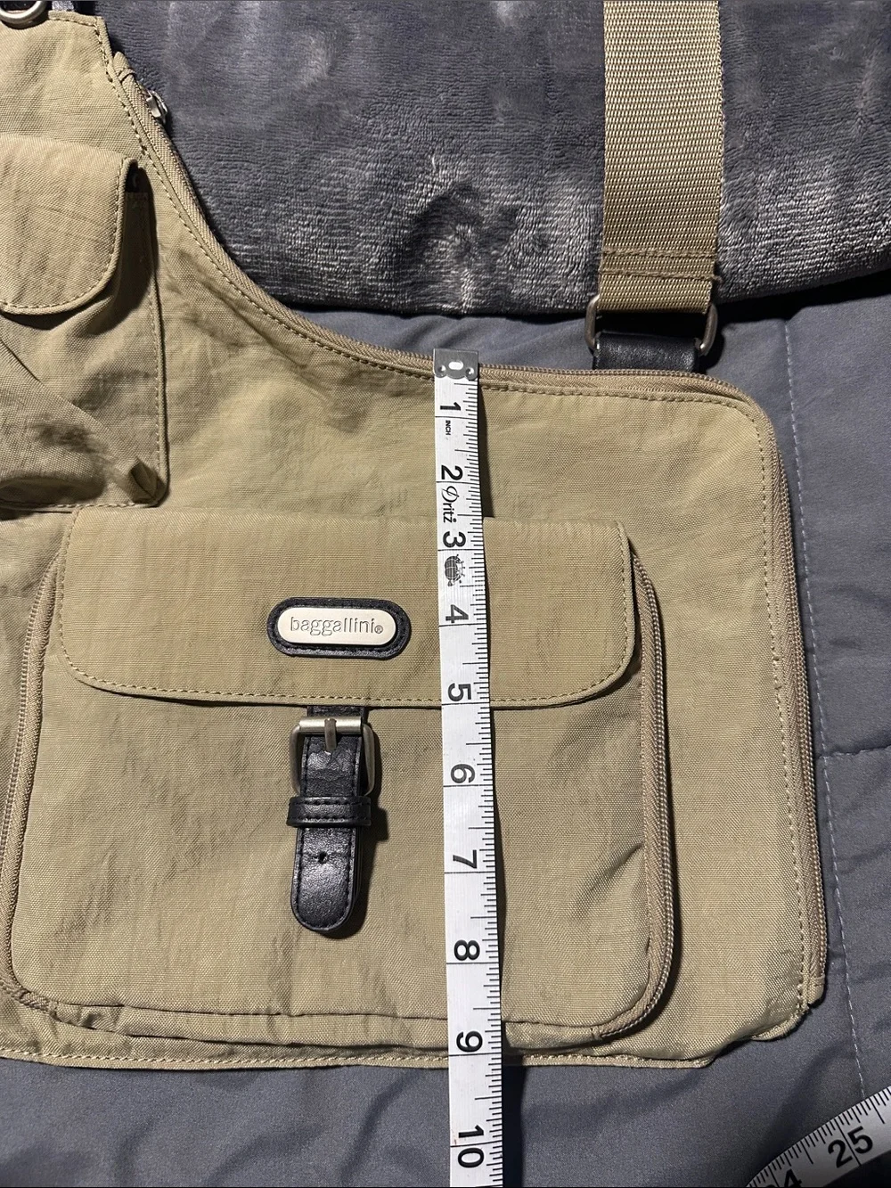 Baggallini Uptown Bag Nylon Canvas Crossbody Slim Messenger Sling